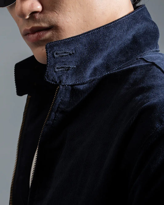 Cord Racer Jacket (Navy)