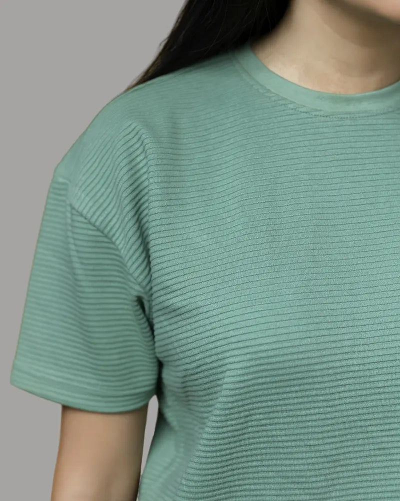 Ottoman Ribbed T-shirt (Mint Green)