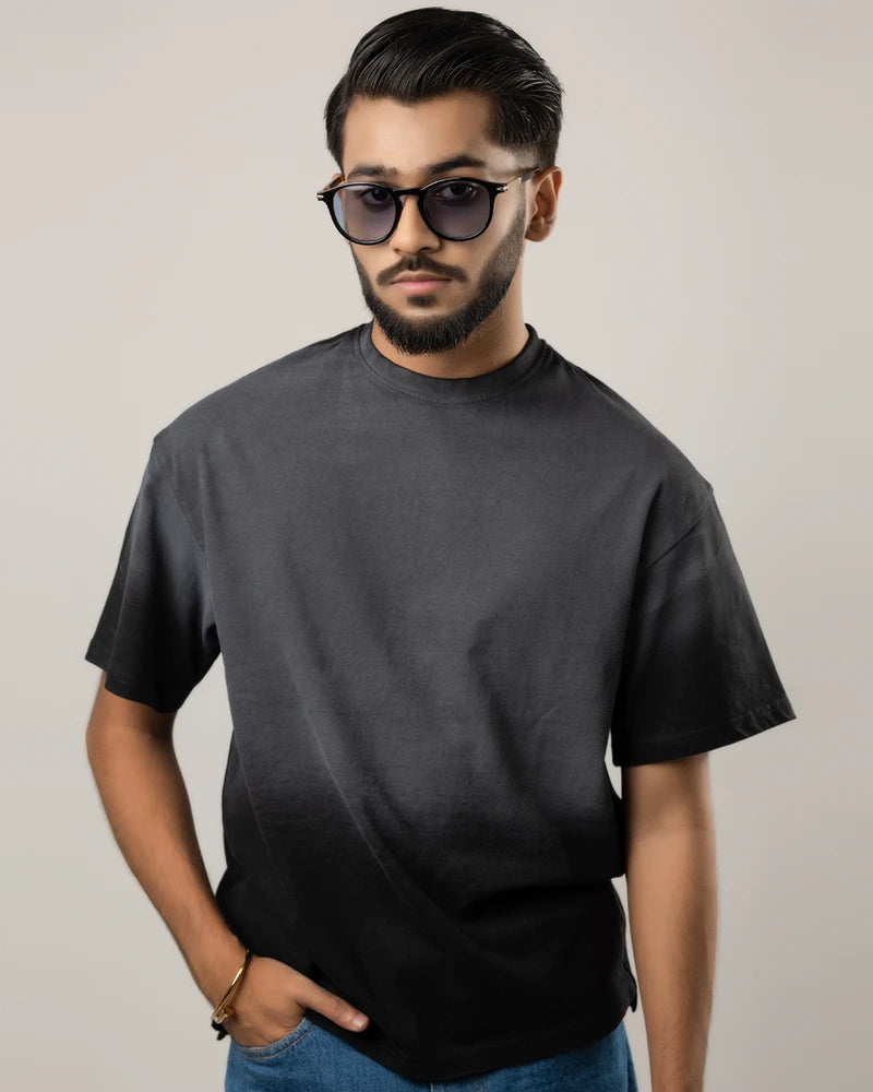 Acid Washed Retro Tee Black