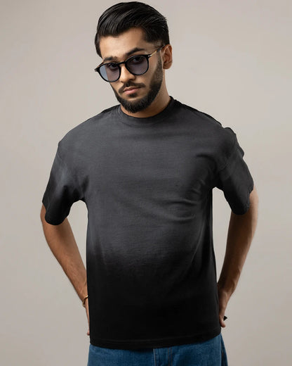 Acid Washed Retro Tee Black