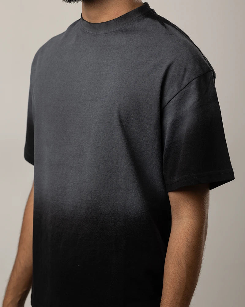 Acid Washed Retro Tee Black