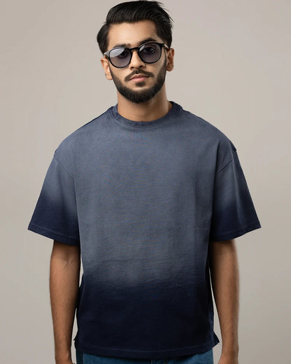 Acid Washed Retro Tee Blue