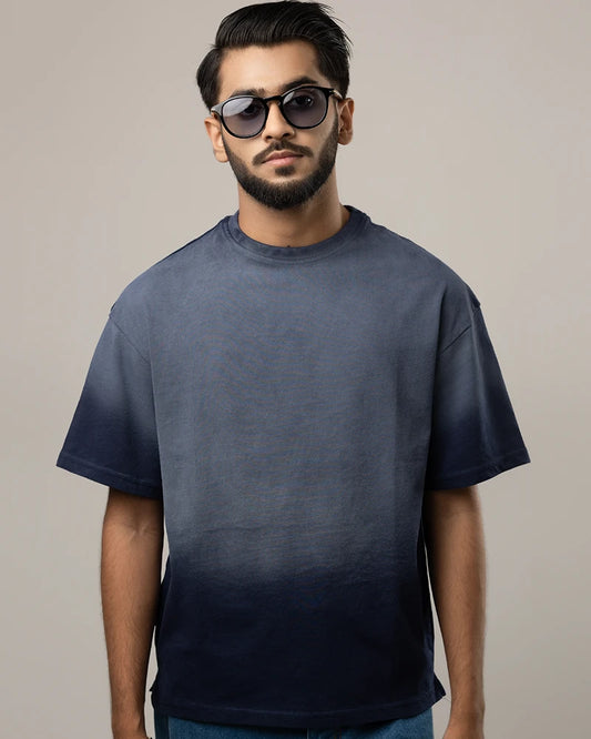 Acid Washed Retro Tee Blue