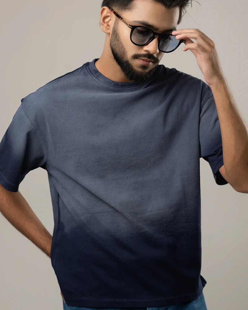 Acid Washed Retro Tee Blue