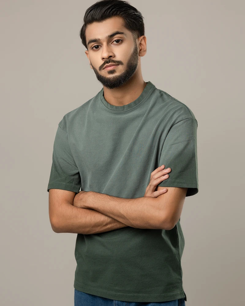 Acid Washed Retro Tee Green