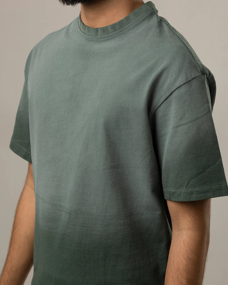Acid Washed Retro Tee Green
