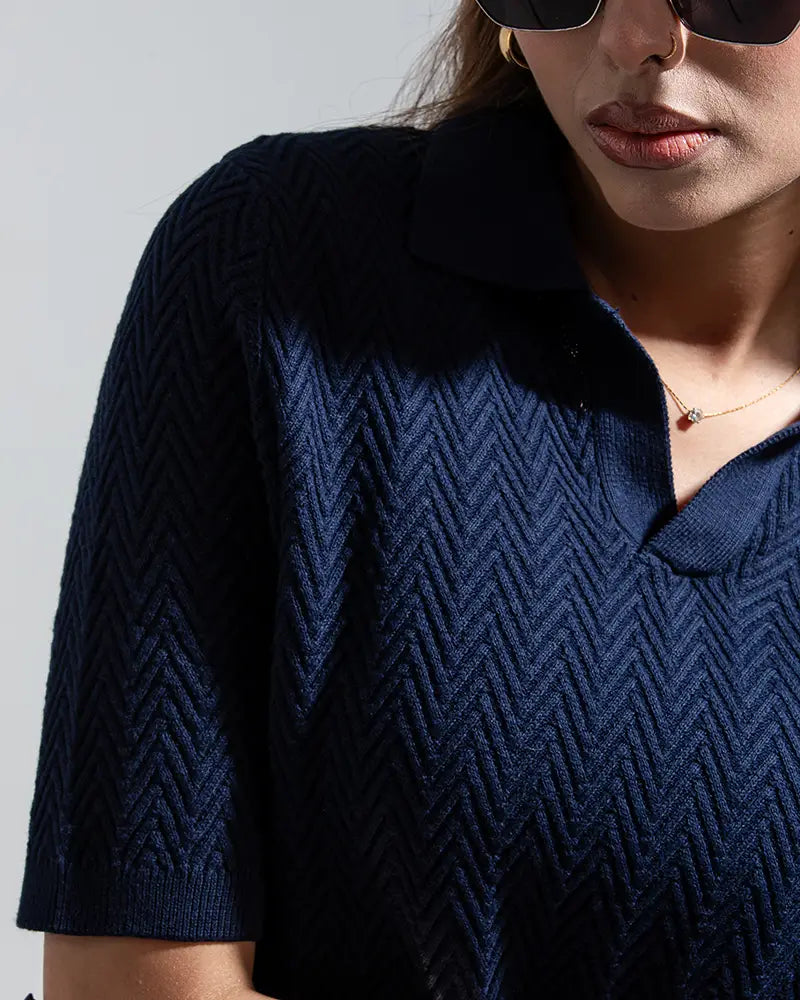 Swae Pulse Knit Polo (Navy)