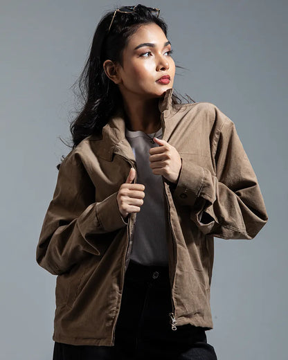 Cord Racer Jacket (Mocha)