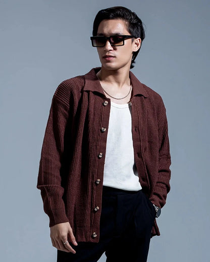 Belmont Cardigan Sweater (Chocolate Brown)