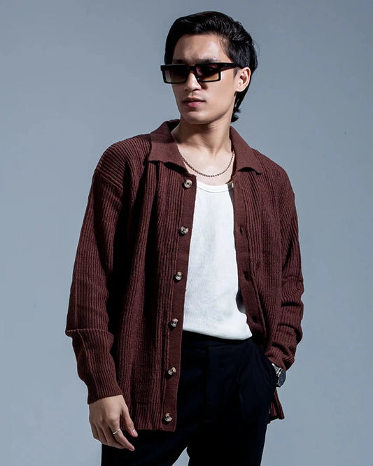 Belmont Cardigan Sweater (Chocolate Brown)