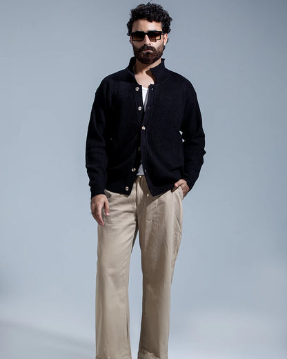 Belmont Cardigan Sweater (Jet Black)