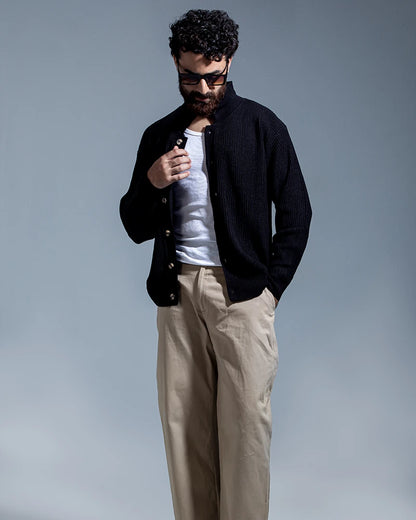 Belmont Cardigan Sweater (Jet Black)