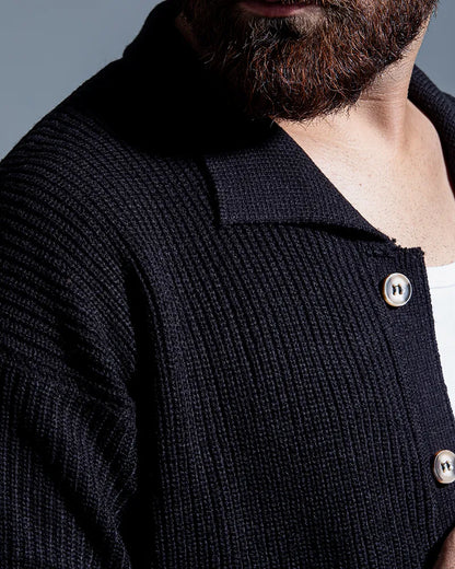 Belmont Cardigan Sweater (Jet Black)