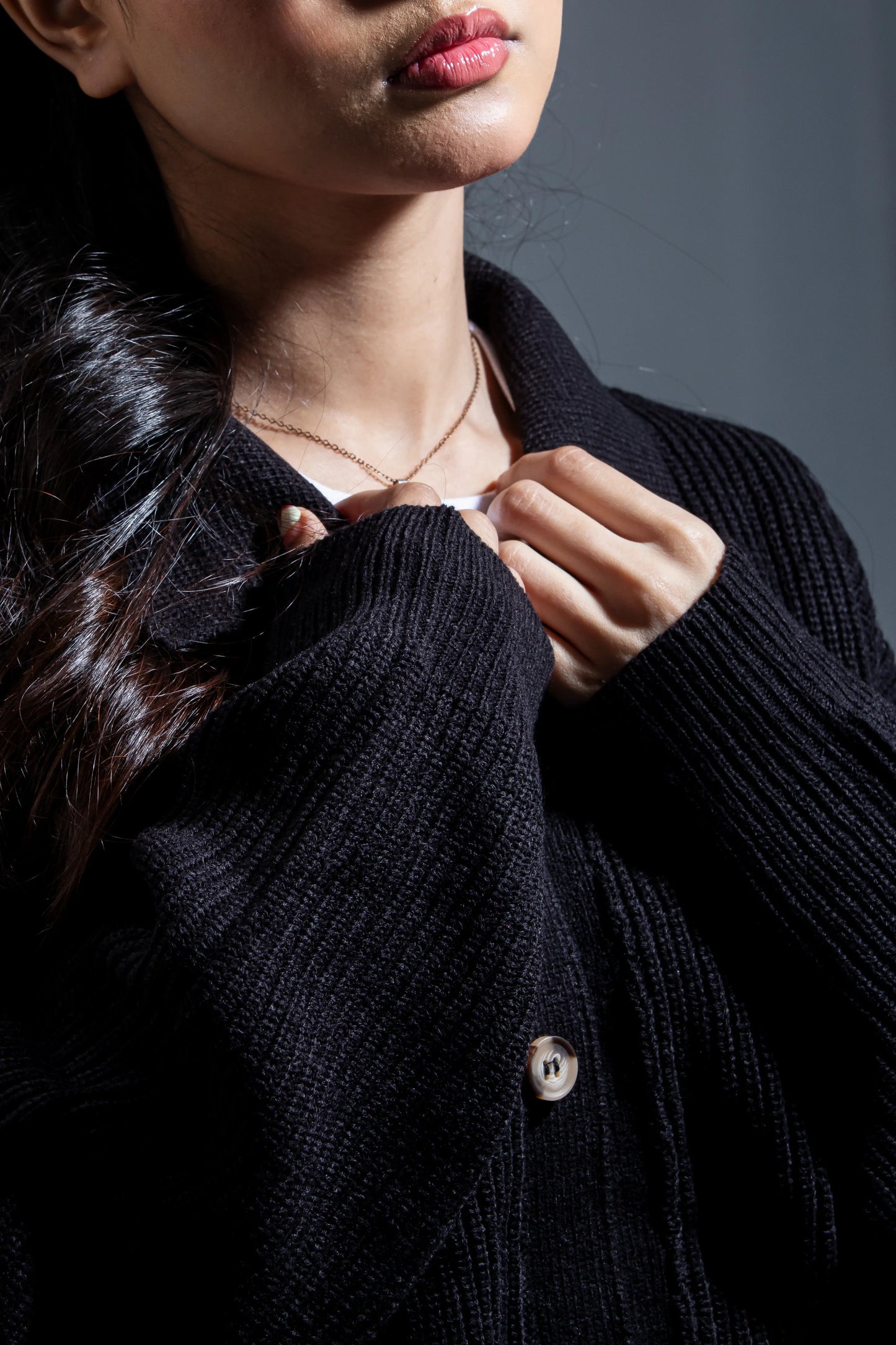 Belmont Cardigan Sweater (Jet Black)