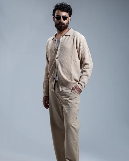 Belmont Cardigan Sweater (Beige)