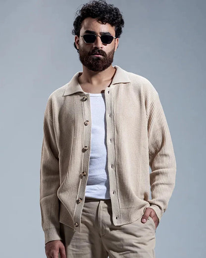 Belmont Cardigan Sweater (Beige)