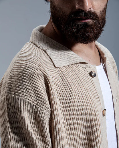 Belmont Cardigan Sweater (Beige)