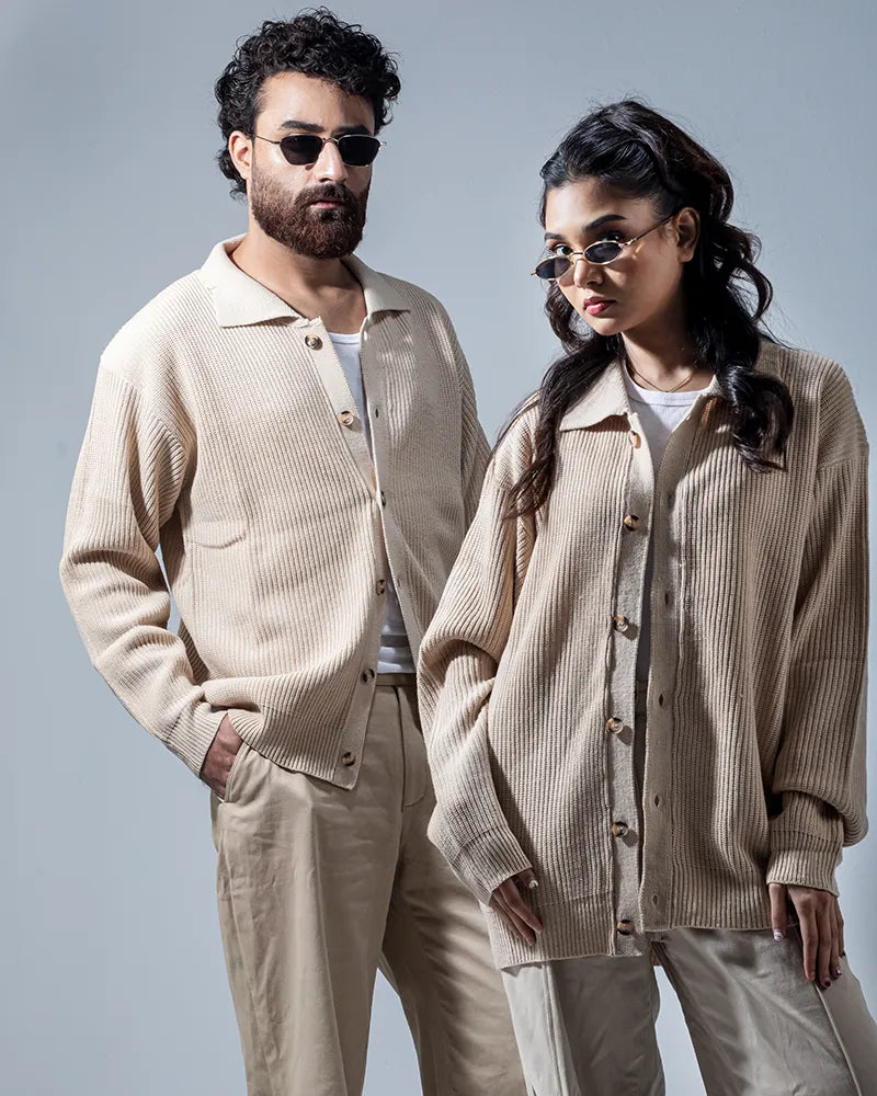 Belmont Cardigan Sweater (Beige)