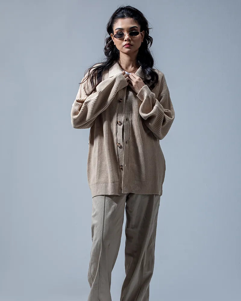 Belmont Cardigan Sweater (Beige)