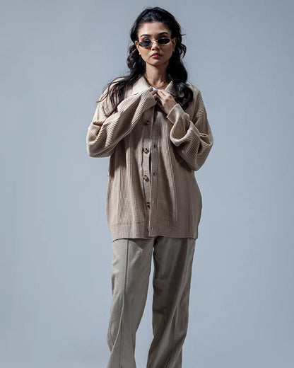 Belmont Cardigan Sweater (Beige)