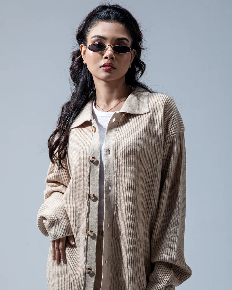 Belmont Cardigan Sweater (Beige)