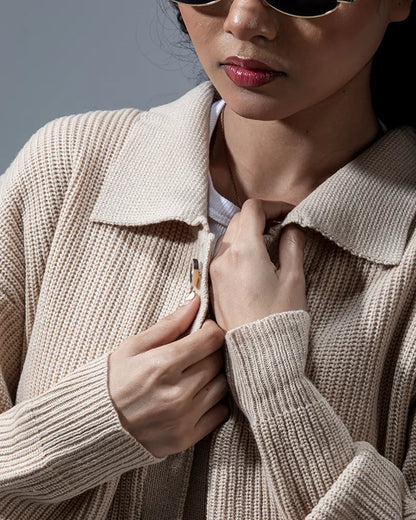 Belmont Cardigan Sweater (Beige)