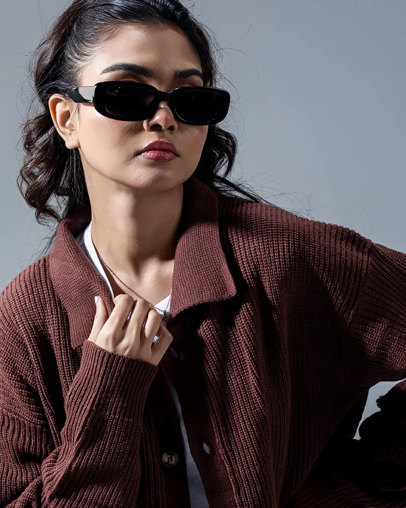 Belmont Cardigan Sweater (Chocolate Brown)