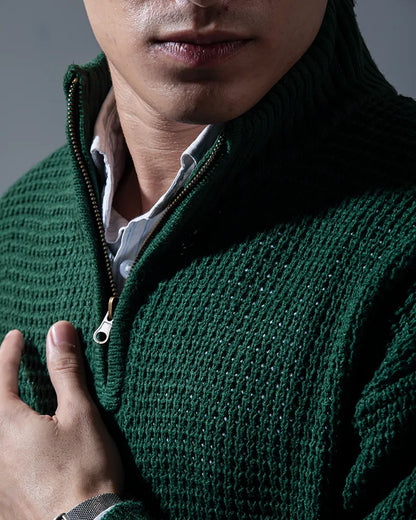 Afterhours Quarterzip Sweater (Racing green)