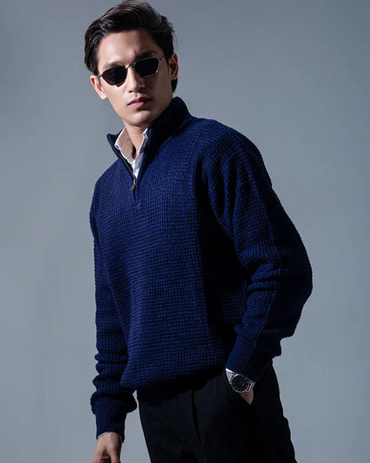 Afterhours Quarterzip Sweater (Navy)