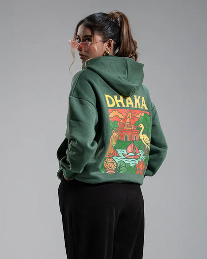 Dhaka Heritage Hoodie (Forest Green)