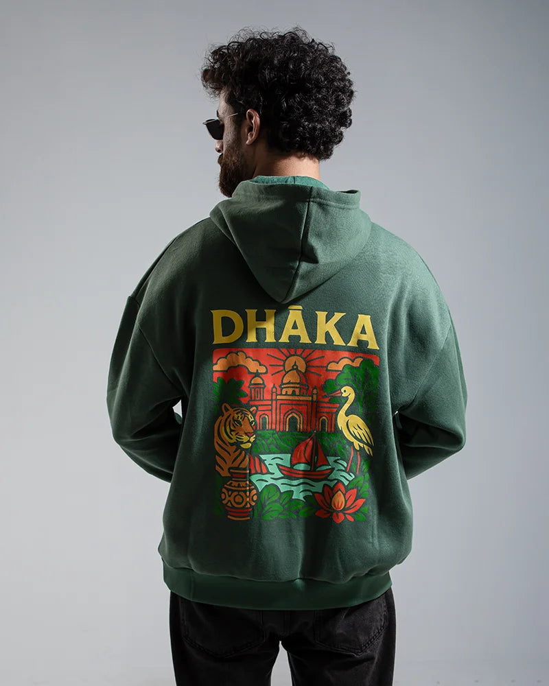Dhaka Heritage Hoodie (Forest Green)