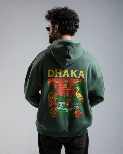 Dhaka Heritage Hoodie (Forest Green)