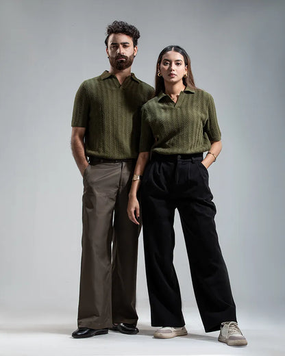 Swae Pulse Knit Polo (Olive Green)