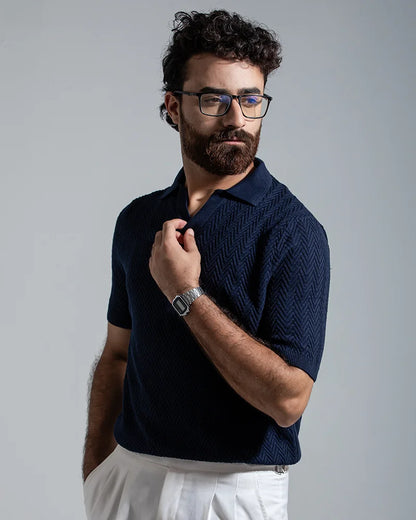 Swae Pulse Knit Polo (Navy)