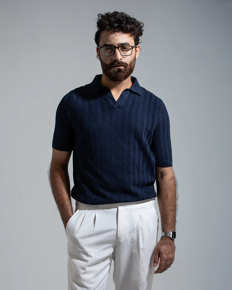 Swae Pulse Knit Polo (Navy)