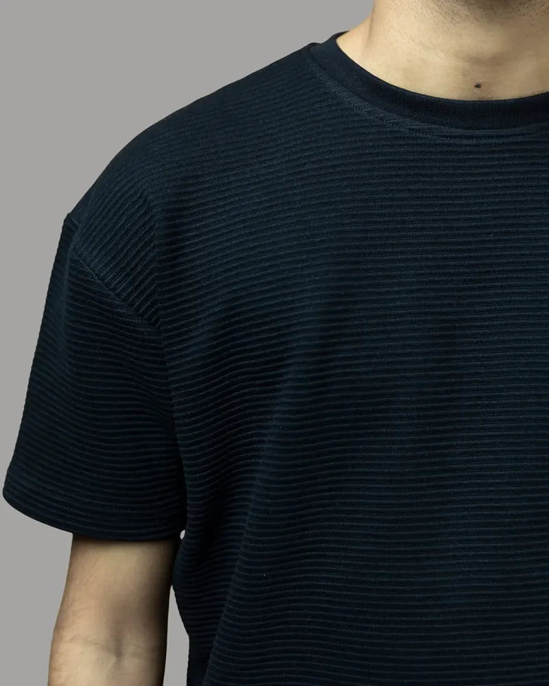 Ottoman Ribbed T-shirt (Jet Black)