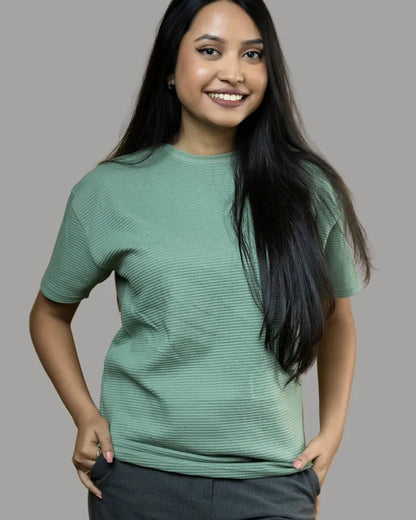 Ottoman Ribbed T-shirt (Mint Green)