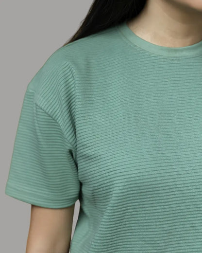 Ottoman Ribbed T-shirt (Mint Green)