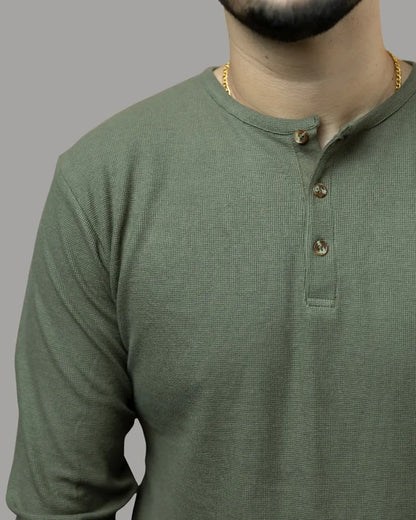 Olive Premium Henley T-shirt