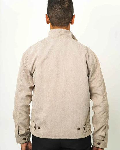 Cord Beige Racer Jacket