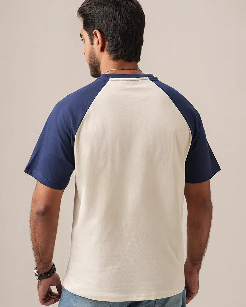 DuoTone Evolve T-shirt (Off white & navy)
