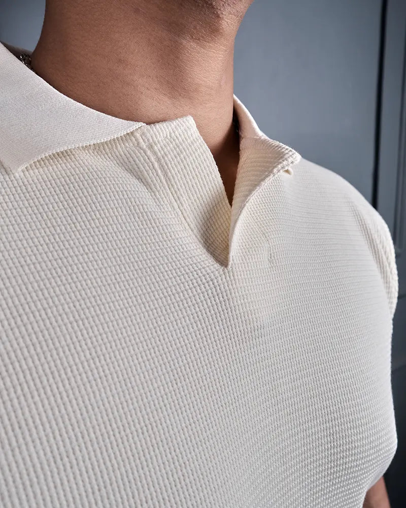 Offwhite Knit Polo