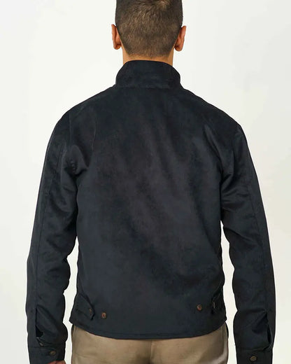Cord Midnight Blue Racer Jacket